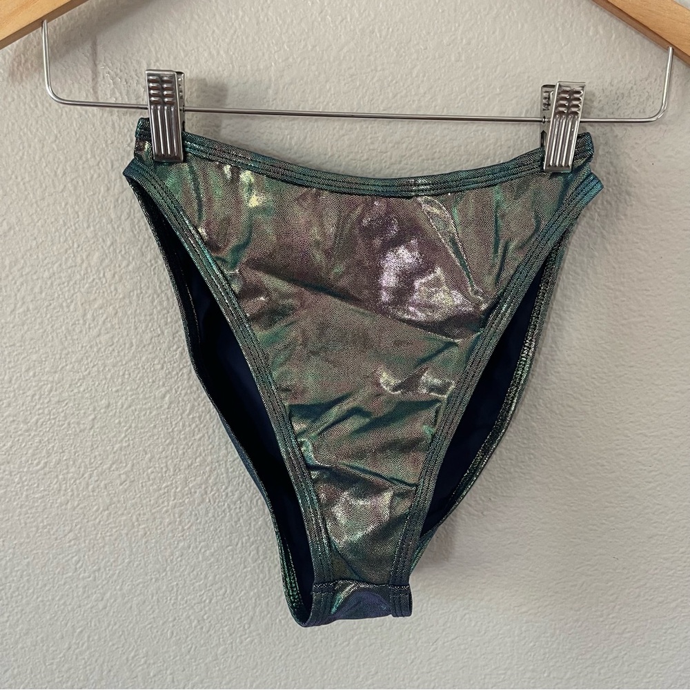 J. Valentine Vintage Rave Costume Bikini Mermaid Metallic S/M